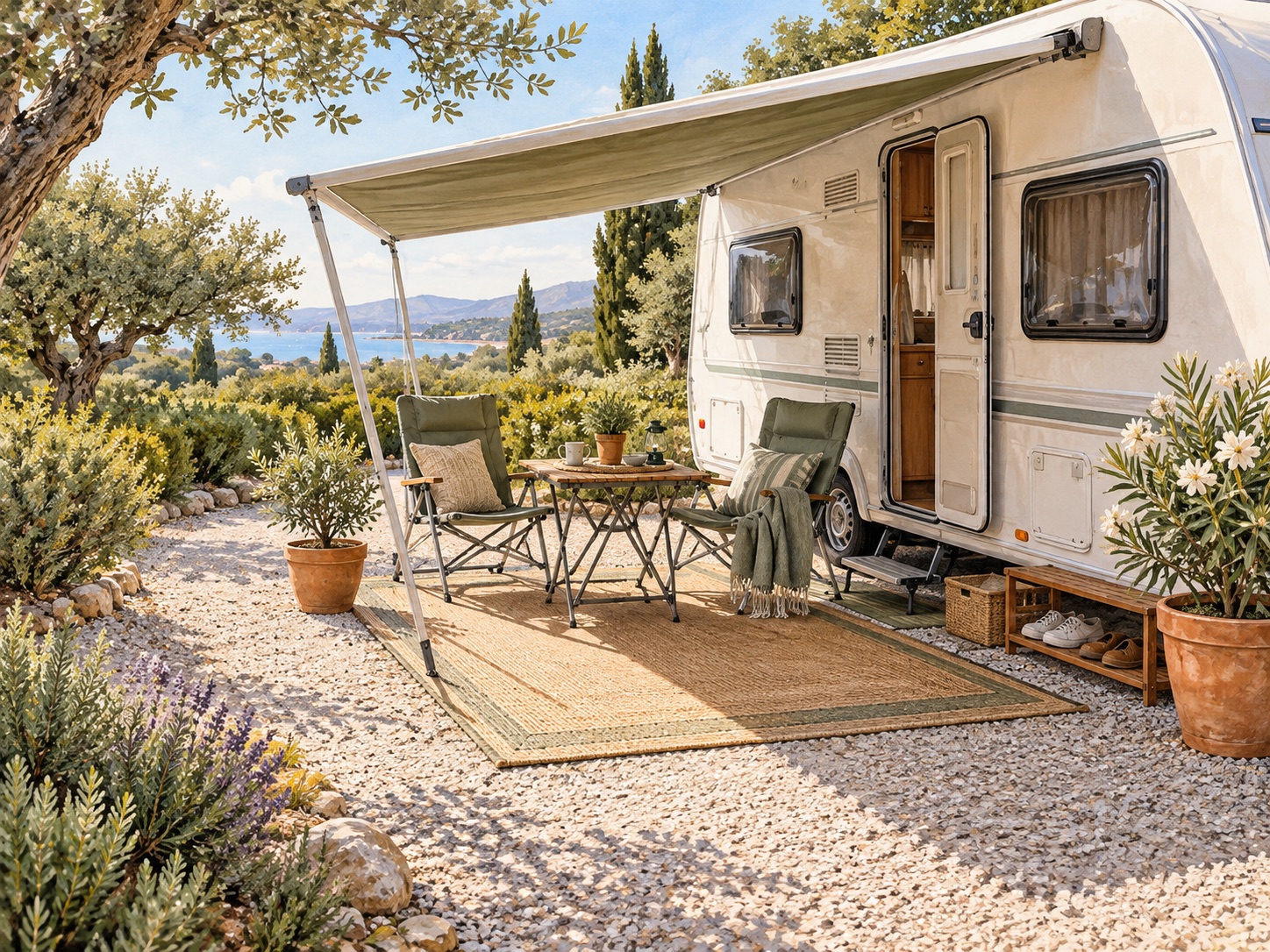 Decoración Parcela Autocaravana